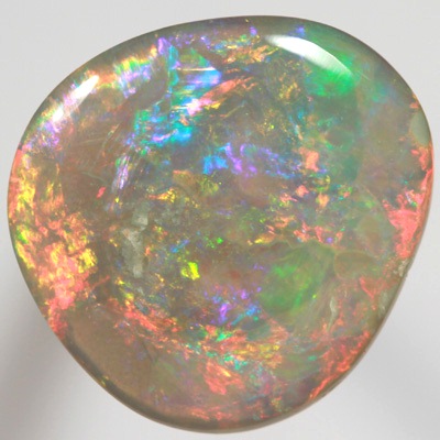 SOLID SEMI BLACK OPAL Gem quality! Very bright rolling flashes. SEE VIDEO